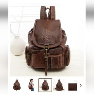 Yongle Vegan Leather Back Pack